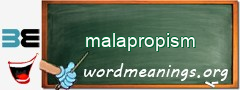 WordMeaning blackboard for malapropism